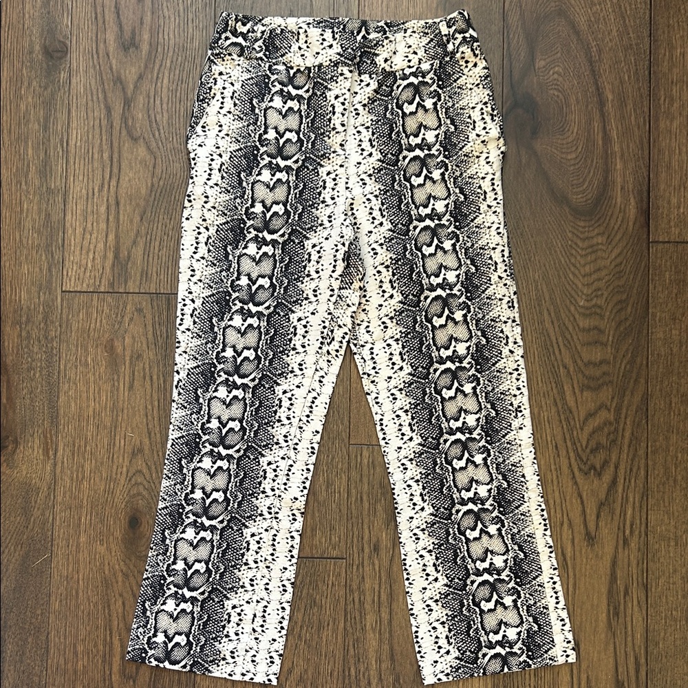 Jules & Leopold Monochrome Snake Print Pants